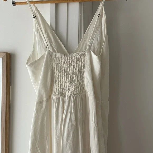 White Button Midi Dress - Picture 6 of 7